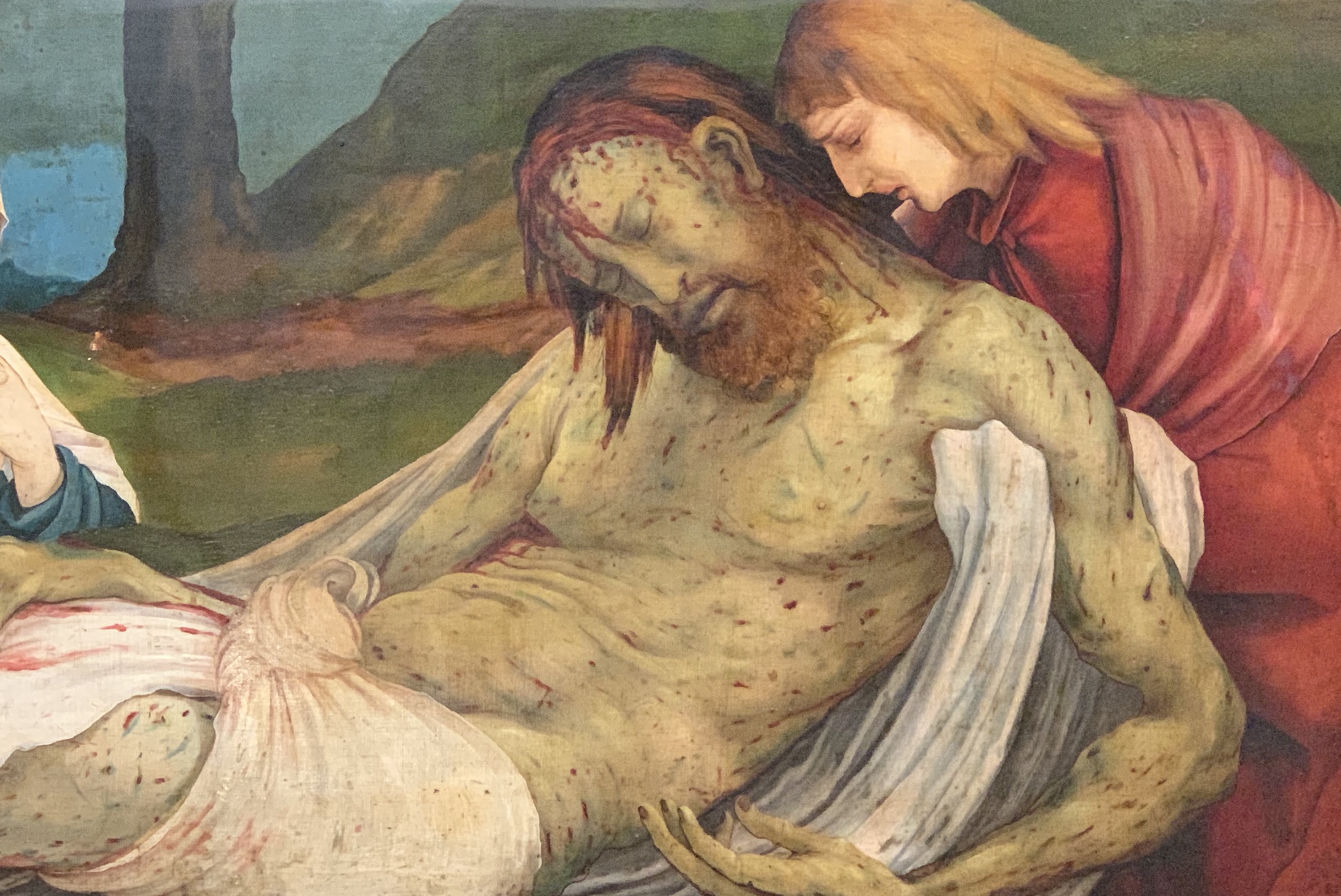 Le retable d’Issenheim, Matthias Grünewald et Nicolas de Haguenau, musée d'Unterlinden à Colmar, entre 1512-1516, détail