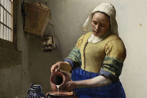 La laitière, Johannes Vermeer, vers 1660, détail