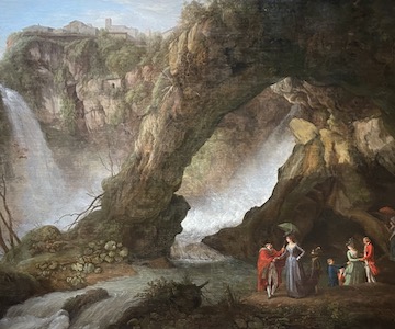 "Il granduca Pavel Petrovich e la granduchessaMaria Feodorovna visitano la Grotta di Nettuno aTivoli" di A.L.R. Ducros