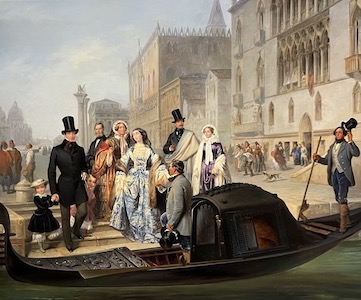 La famille Tolstoï à Venise, 1855, Giulio Carlini
